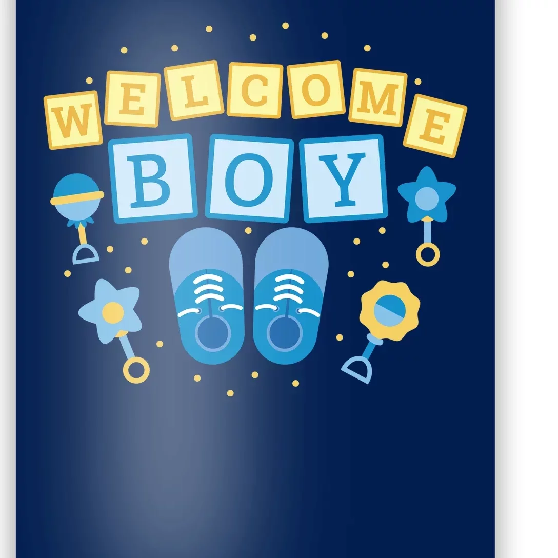 Welcome Baby Boy Gift Poster