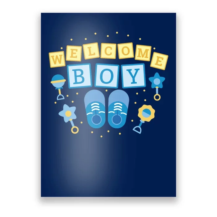 Welcome Baby Boy Gift Poster