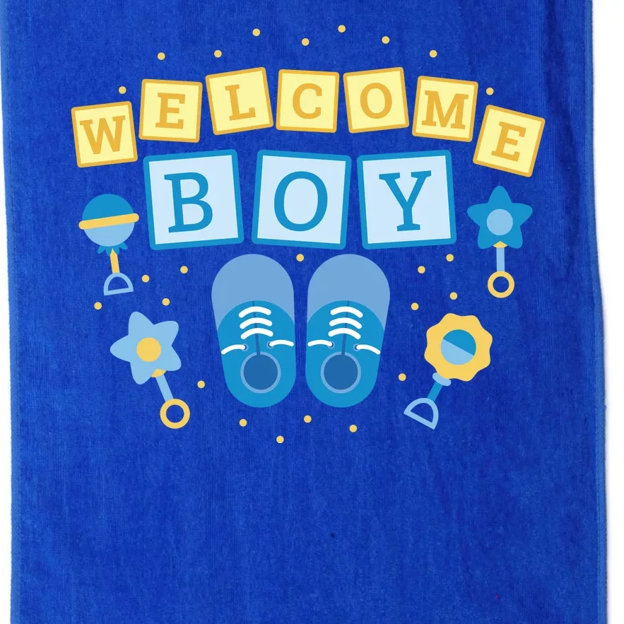 Welcome Baby Boy Gift Platinum Collection Golf Towel