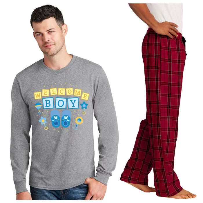 Welcome Baby Boy Gift Long Sleeve Pajama Set