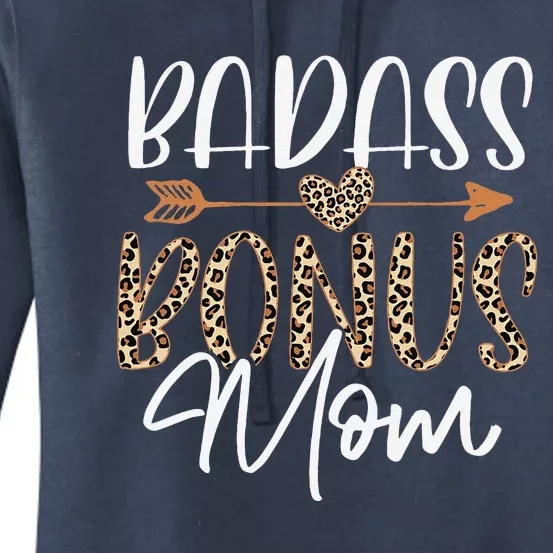 Wife Badass Bonus Mama Funny Step Mom Mothers Day Lady Women Women's Pullover Hoodie