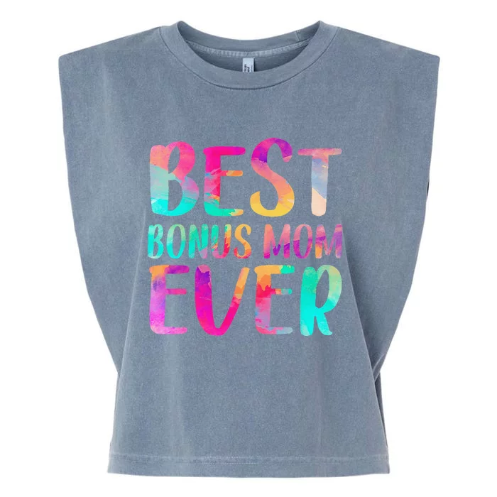 Women Best Bonus Mom Ever Colorful Mothers Day Garment-Dyed Women's Muscle Tee