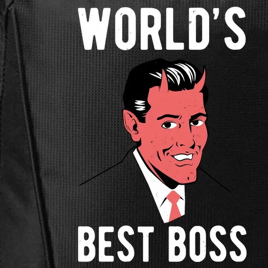 Worlds Best Boss Funny Evil City Backpack