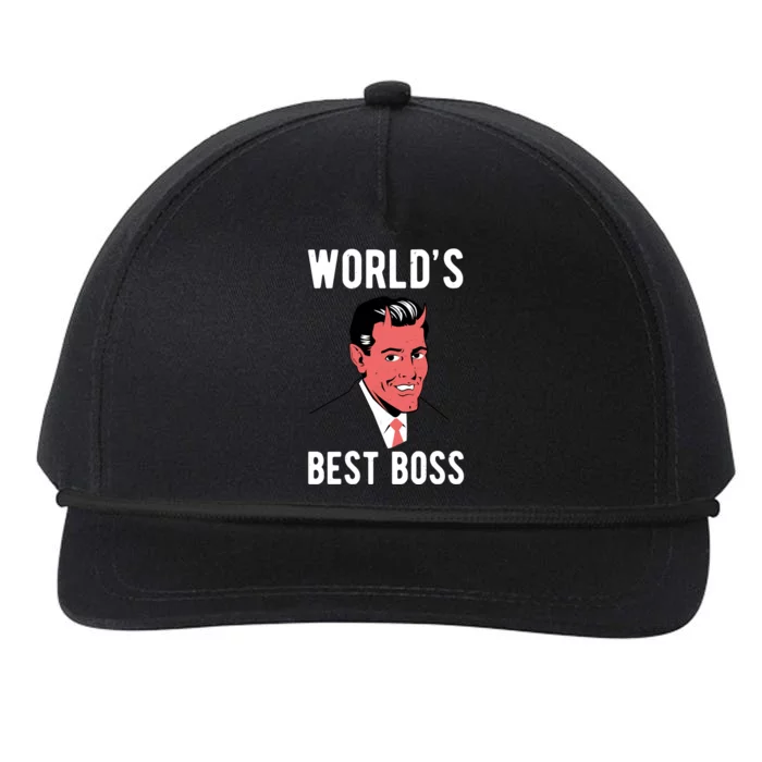 Worlds Best Boss Funny Evil Snapback Five-Panel Rope Hat