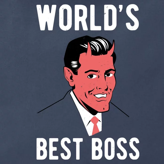 Worlds Best Boss Funny Evil Zip Tote Bag