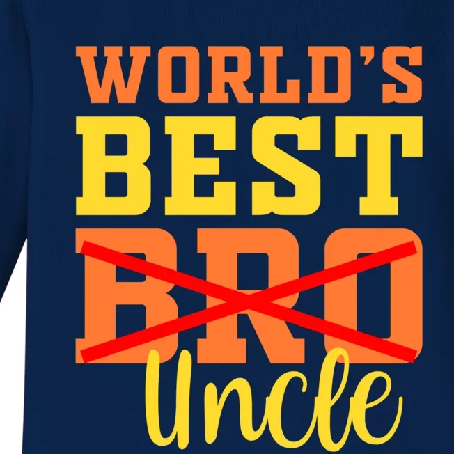 Worlds Best Bro Uncle Coolest Beard Dad Family Matching Gift Baby Long Sleeve Bodysuit