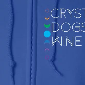 Witchy Bohemian Boho Crystals Dogs Wine Celestial Moon Witch Funny Gift Full Zip Hoodie