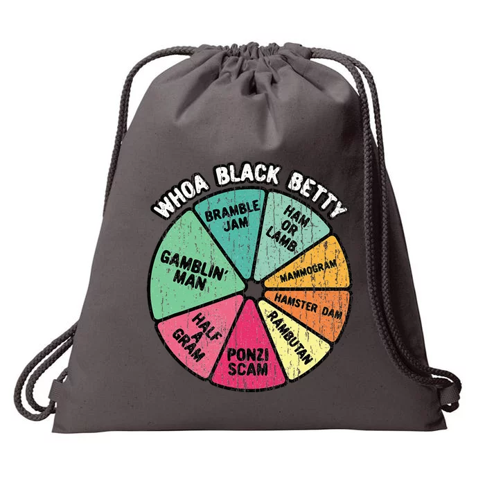 Whoa Black Betty Funny 70S Classic Rock Music Pie Chart Drawstring Bag