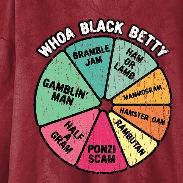 Whoa Black Betty Funny 70S Classic Rock Music Pie Chart Hooded Wearable Blanket