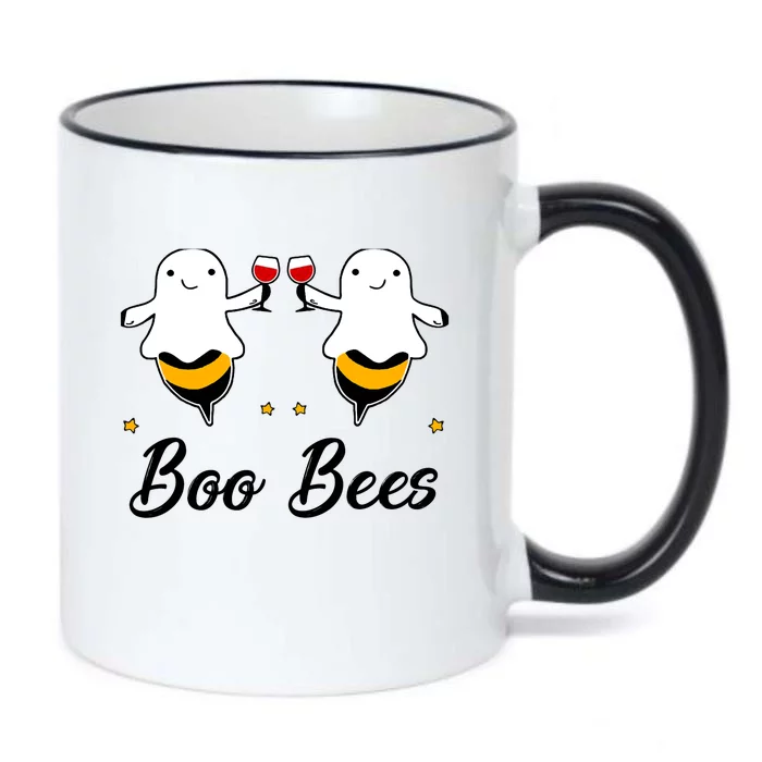 Wine Boo Bees Couples Funny Halloween Costume Black Color Changing Mug