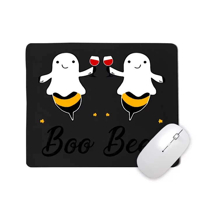 Wine Boo Bees Couples Funny Halloween Costume Mousepad