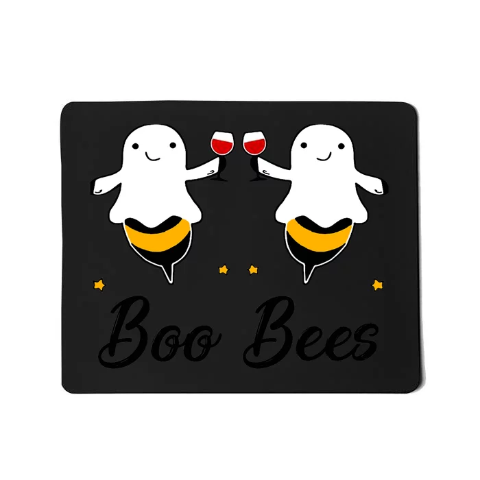 Wine Boo Bees Couples Funny Halloween Costume Mousepad