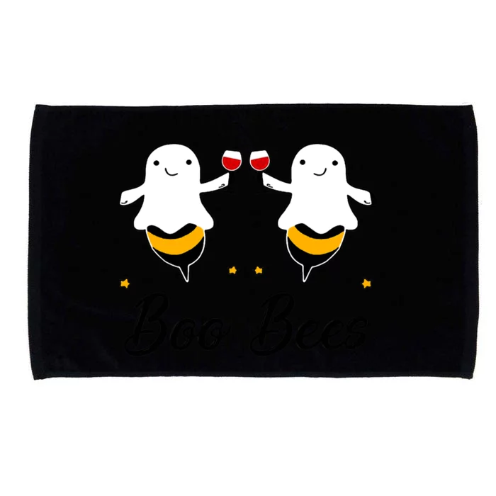 Wine Boo Bees Couples Funny Halloween Costume Microfiber Hand Towel