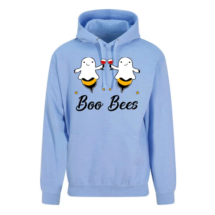 Wine Boo Bees Couples Funny Halloween Costume Unisex Surf Hoodie