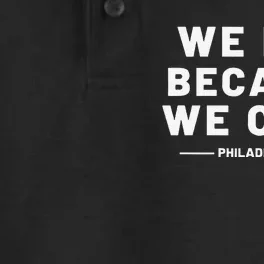 We Boo Because We Care Philadelphia Sports Fan Dry Zone Grid Performance Polo