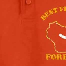 Wisconsin & Beer Best Friends Forever Dry Zone Grid Performance Polo