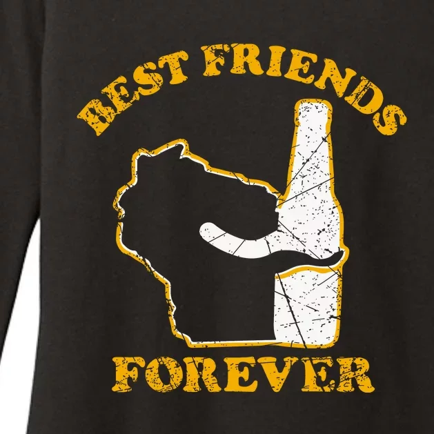 Wisconsin & Beer Best Friends Forever Womens CVC Long Sleeve Shirt