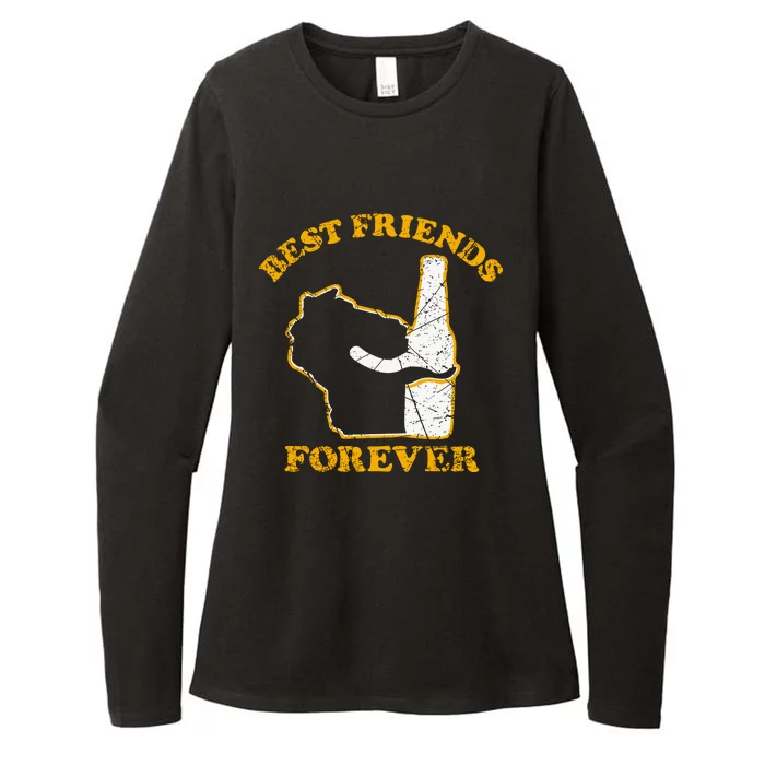 Wisconsin & Beer Best Friends Forever Womens CVC Long Sleeve Shirt