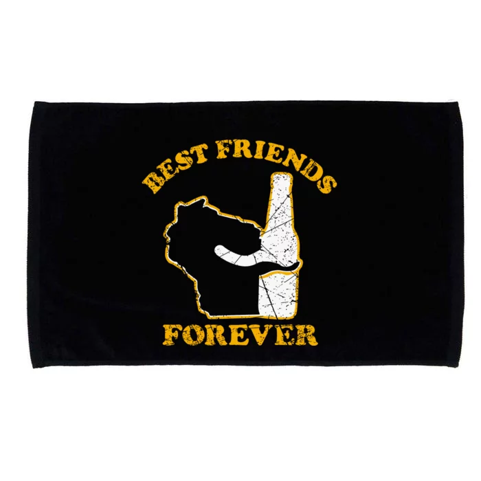 Wisconsin & Beer Best Friends Forever Microfiber Hand Towel