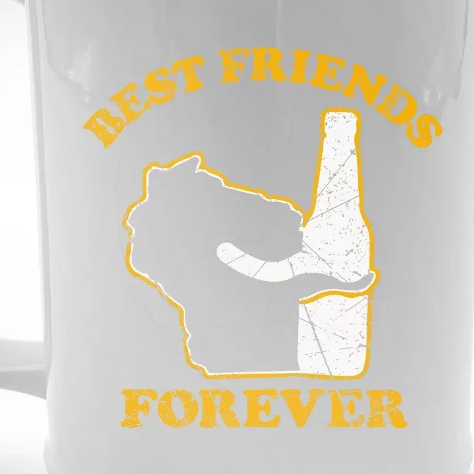 Wisconsin & Beer Best Friends Forever Front & Back Beer Stein