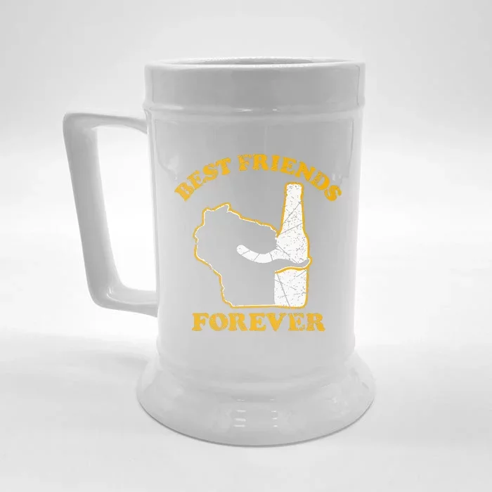 Wisconsin & Beer Best Friends Forever Front & Back Beer Stein