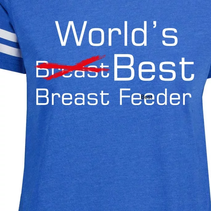 Worlds Best Breast Feeder Enza Ladies Jersey Football T-Shirt