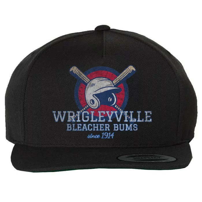 Wrigleyville Bleacher Bums Funny Baseball Wool Snapback Cap