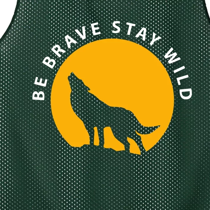 Wolf Be Brave Stay Wild Mesh Reversible Basketball Jersey Tank