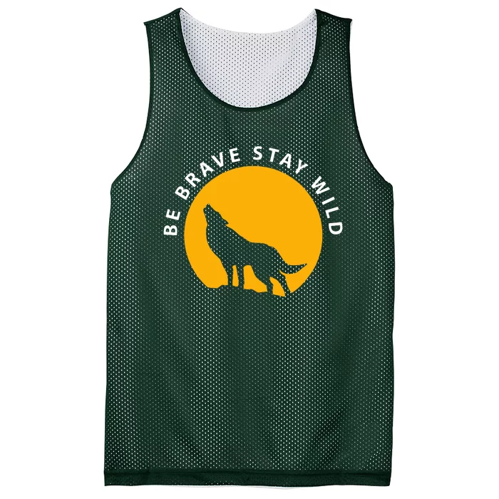 Wolf Be Brave Stay Wild Mesh Reversible Basketball Jersey Tank