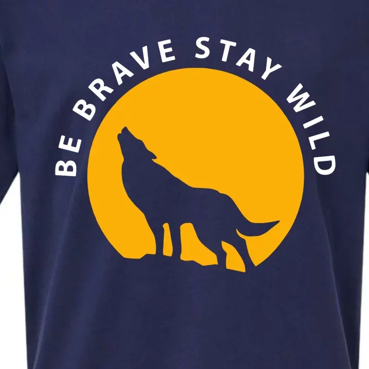 Wolf Be Brave Stay Wild Sueded Cloud Jersey T-Shirt