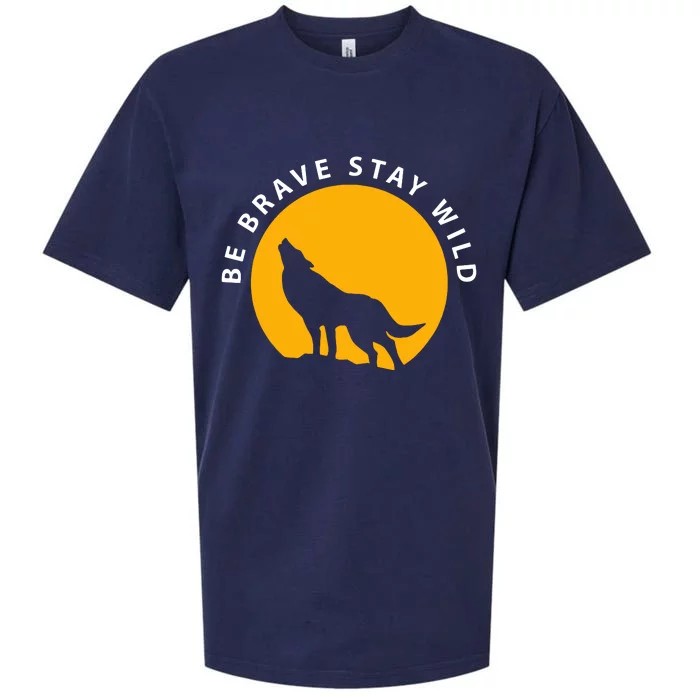 Wolf Be Brave Stay Wild Sueded Cloud Jersey T-Shirt