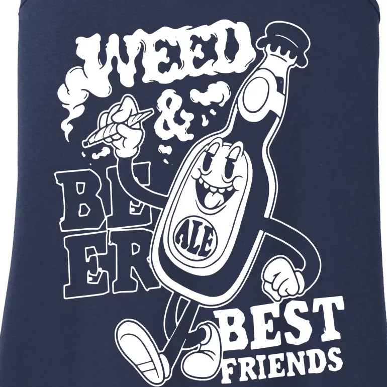 Weed & Beer Best Friends Ladies Essential Tank