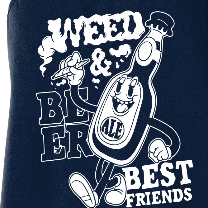 Weed & Beer Best Friends Women's Racerback Tank