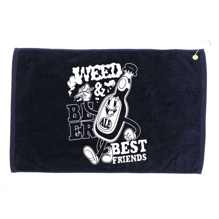 Weed & Beer Best Friends Grommeted Golf Towel