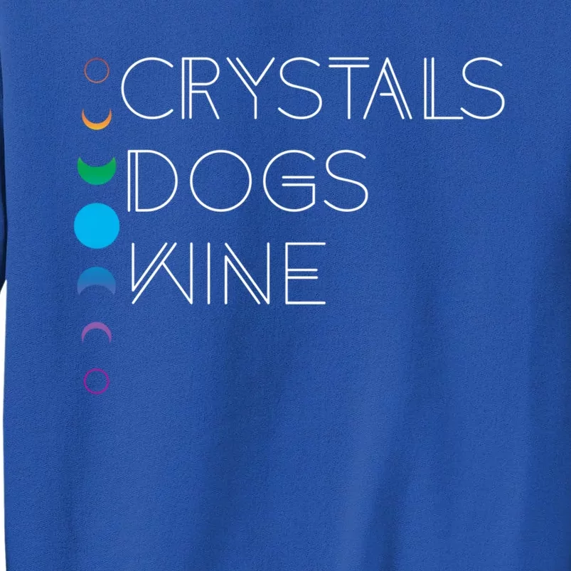 Witchy Bohemian Boho Crystals Dogs Wine Celestial Moon Witch Funny Gift Tall Sweatshirt