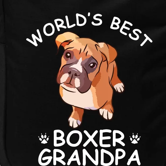 Worlds Best Boxer Grandpa Funny Granddog Dog Lover Cute Tee Impact Tech Backpack