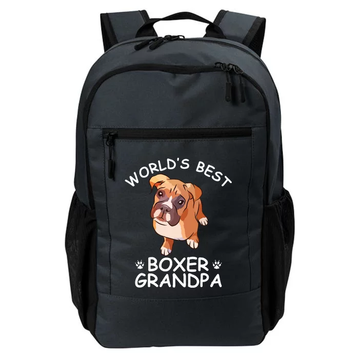 Worlds Best Boxer Grandpa Funny Granddog Dog Lover Cute Tee Daily Commute Backpack