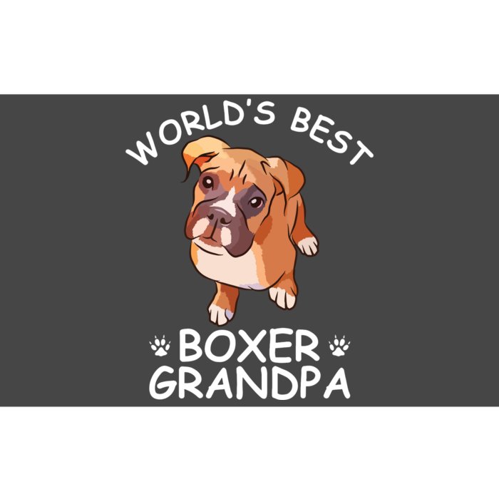 Worlds Best Boxer Grandpa Funny Granddog Dog Lover Cute Tee Bumper Sticker