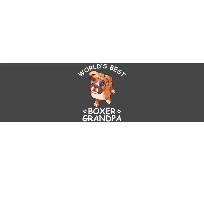 Worlds Best Boxer Grandpa Funny Granddog Dog Lover Cute Tee Bumper Sticker