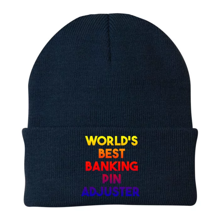 World's Best Banking Pin Adjuster Gift Knit Cap Winter Beanie