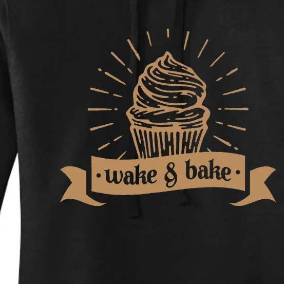 Wake & Bake Cupcake Baking Chef Women's Pullover Hoodie