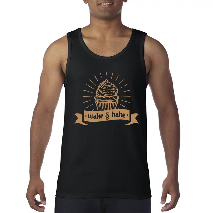 Wake & Bake Cupcake Baking Chef Tank Top