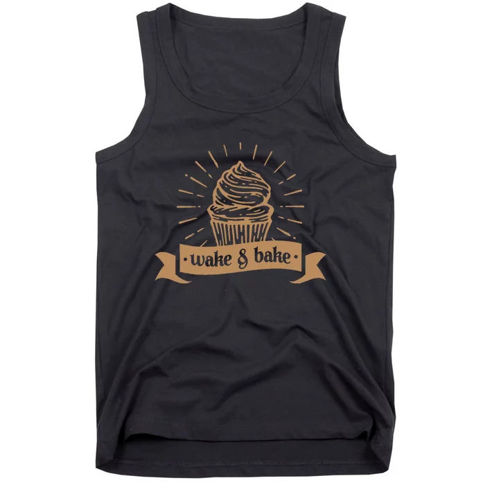 Wake & Bake Cupcake Baking Chef Tank Top