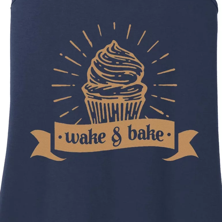 Wake & Bake Cupcake Baking Chef Ladies Essential Tank