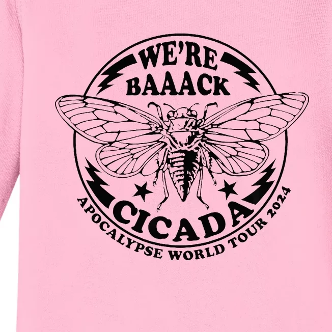 WeRe Back Cicada Apocalypse World Locust 2024 Baby Long Sleeve Bodysuit