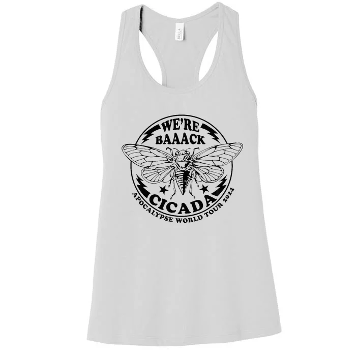 WeRe Back Cicada Apocalypse World Locust 2024 Women's Racerback Tank