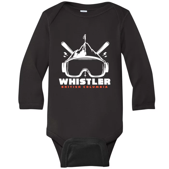 Whistler British Columbia Skiing Baby Long Sleeve Bodysuit