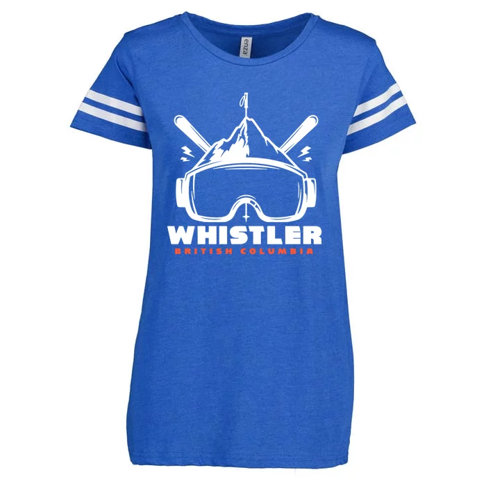 Whistler British Columbia Skiing Enza Ladies Jersey Football T-Shirt