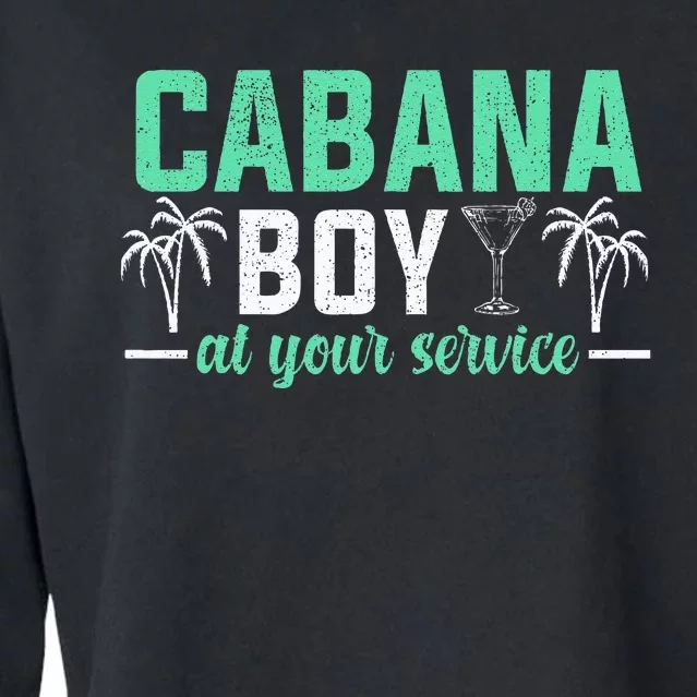 Worlds Best Cabana Boy Sexy Cabana Boy Funny Bartender Cropped Pullover Crew