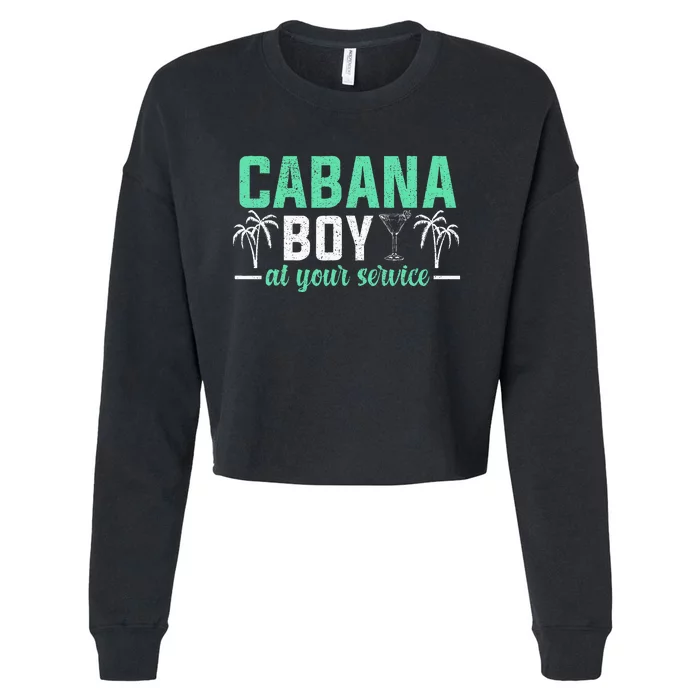 Worlds Best Cabana Boy Sexy Cabana Boy Funny Bartender Cropped Pullover Crew